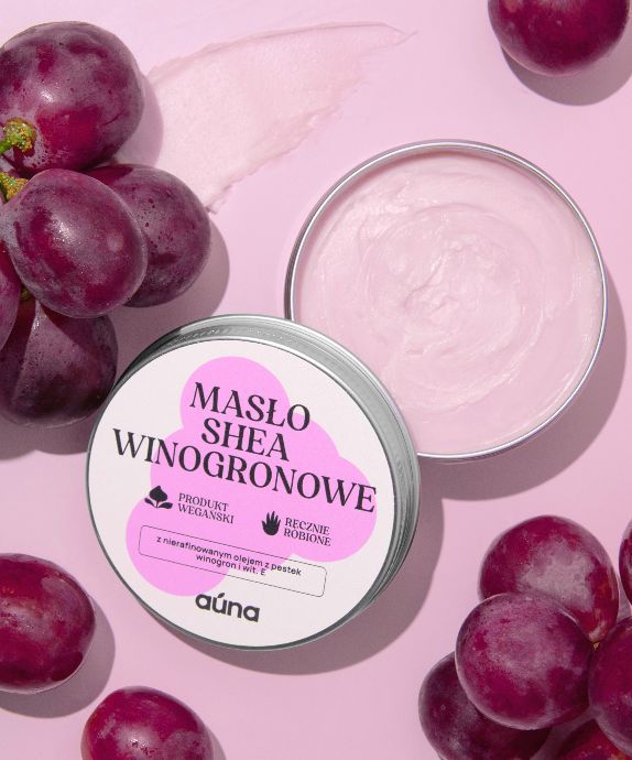 Grape-Scented Shea Butter with Vitamin E Moisturising and Firming Auna