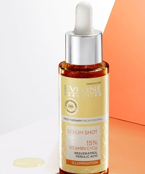 15% vitamina C+Cg tratament iluminator care uniformizează culoarea Ser Shot Eveline Cosmetics