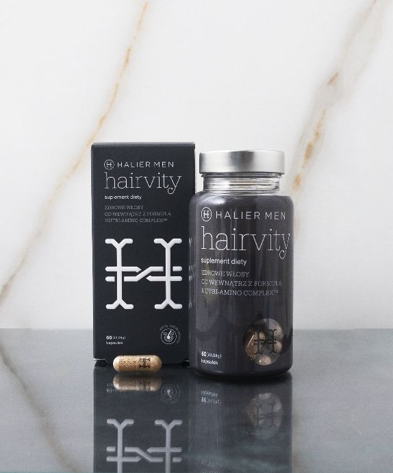 Halier tabletės nuo plaukų slinkimo vyrams Hairvity Men (60 kapsulių)