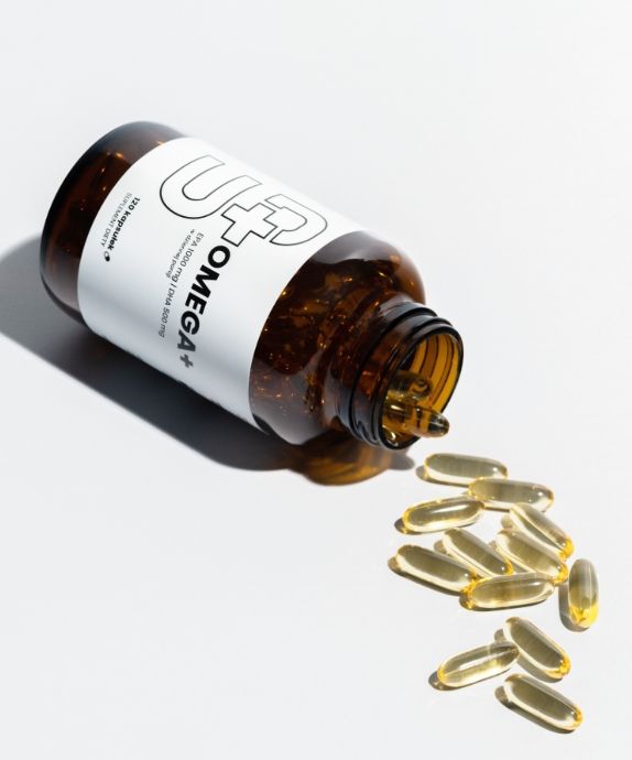 Omega+ UP nesočiųjų riebalų rūgščių papildas Omega-3 Health Pharma 120 kapsulių