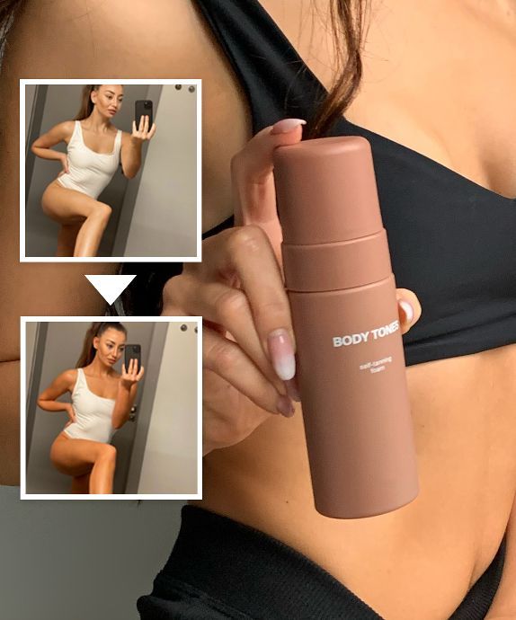 Body Tones savaiminio įdegio putojantis tonikas visų tipų odai (155 ml)