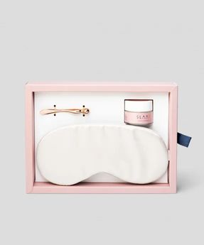 Eye Cream Set with Spatula and White Silk Eye Mask Slaap