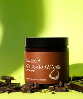 Bougie en cire de colza naturelle au parfum de poire au chocolat Mglife