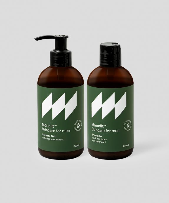 Duschgel und Shampoo für Männer Monolith