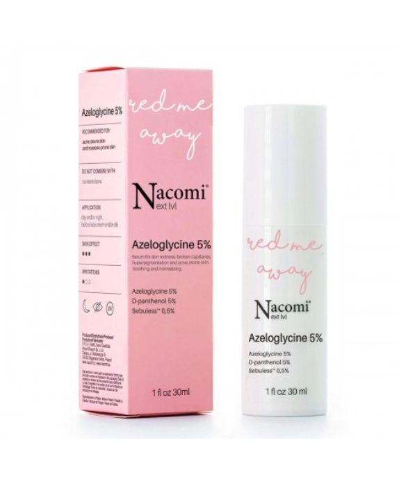 Nacomi Next Level strengthening serum with azeloglycine 5% for rosacea skin