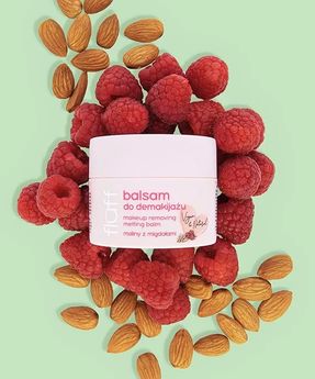 Makeup Remover Lotion with Coconut Oil and Shea Butter, Raspberry and Almond Scent Fluff