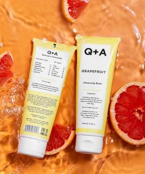 Grapefruit-Reinigungsbalsam Q+A feuchtigkeitsspendender und beruhigender Reinigungsbalsam für das Gesicht