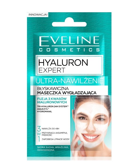 Eveline 3in1 Hyaluron Clinic instant smoothing mask