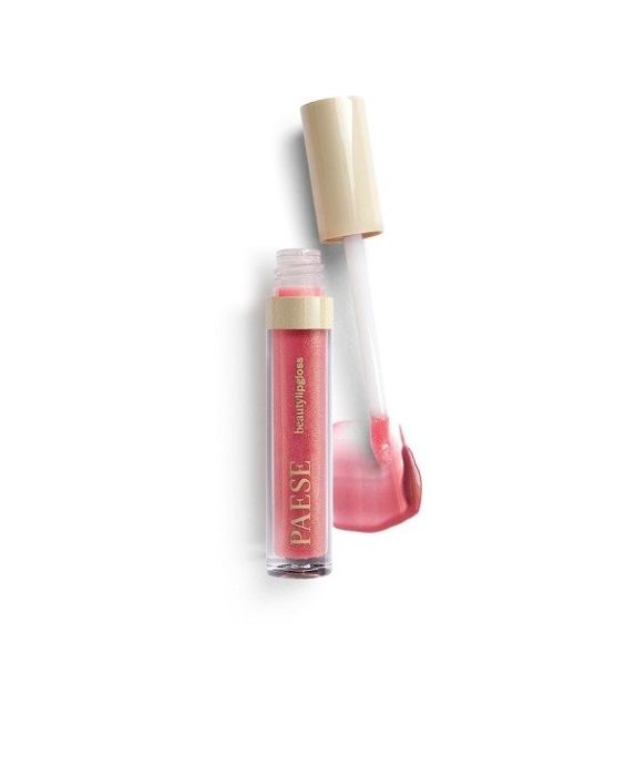 Brillant à lèvres aux particules scintillantes à effet de lèvres optiquement agrandies et à effet miroir 04 glowing Lipgloss Paese