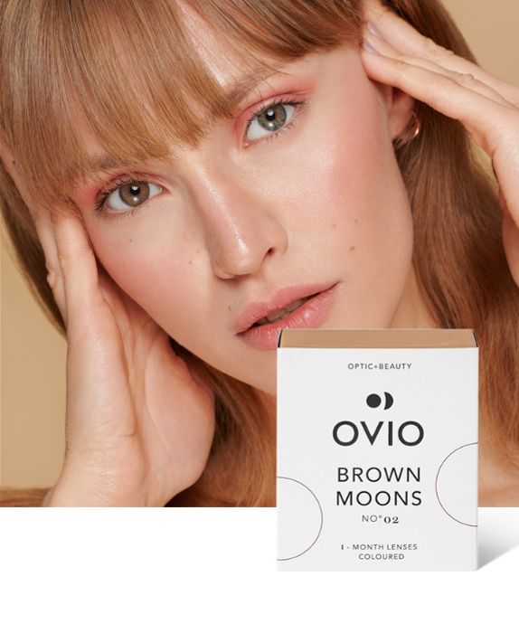 Bruna valnötsfärgade månadslinser brown moons no. 2 Ovio