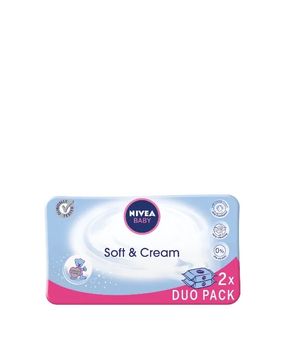 Two-Pack of Cleansing Wipes for Infants Soft & Cream Nivea Baby