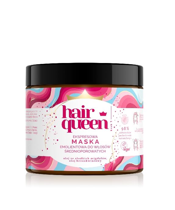 Hair Queen express Weichmacher-Maske für mittelporöses und krauses Haar