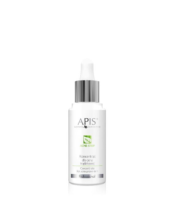 Concentrat pentru pielea acneică cu extract de ceai verde și alge Acne-Stop Apis