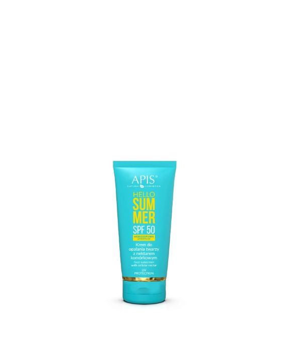 Face Sunscreen Cream with Cellular Nectar SPF 50 Hello Summer Apis 