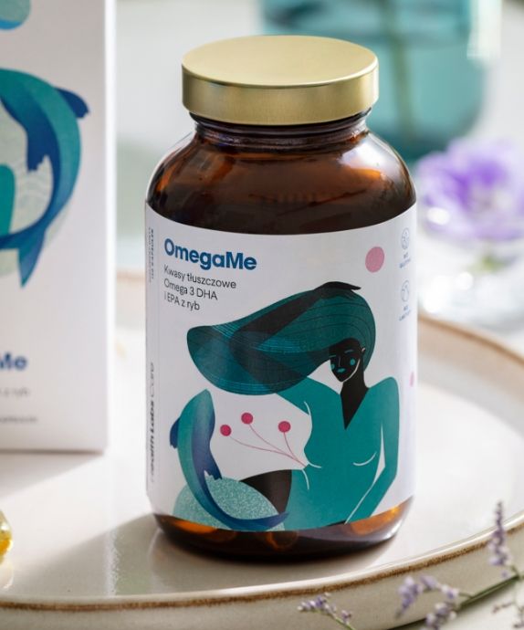 OmegaMe Omega3 riebalų rūgštys EPR ir DHR iš žuvies širdies ir smegenų funkcijai palaikyti Health Labs Care 120 kapsulių