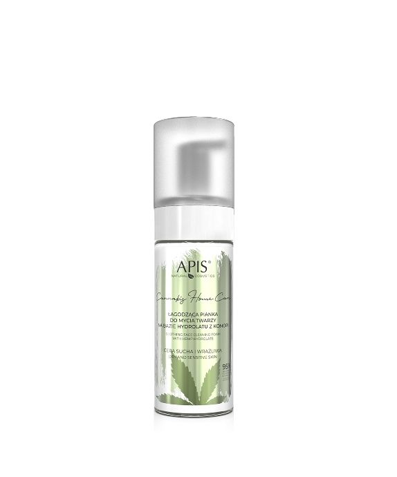 Soothing Face Cleansing Mousse with Hemp Hydrolate Cannabis Home Care Apis 