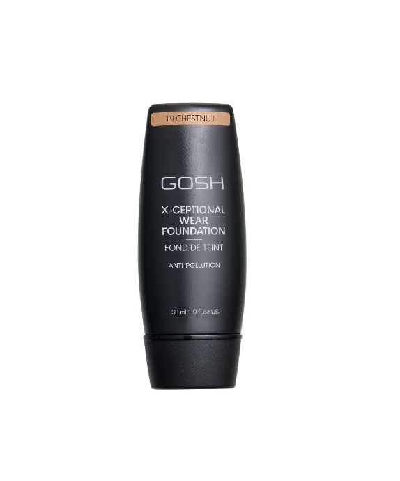 Gosh medium-coverage durable foundation x-ceptional wear shade 19 chestnut