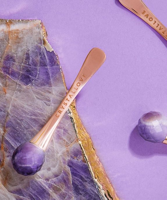 3D Amethyst ögonmassager och Crystallove Cream applikator