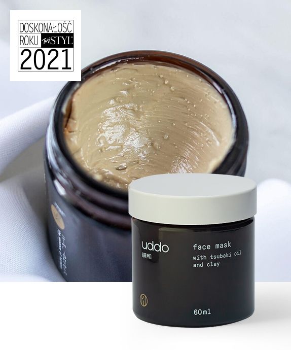 Facial Mask with White Clay, Tsubaki Oil, and Vitamin E Uddo