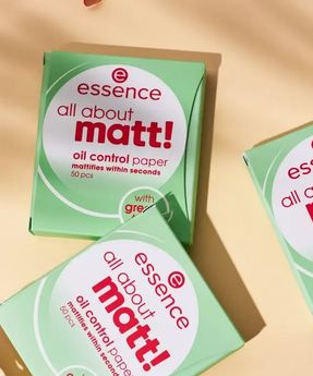 Mattande ansiktsvävnader allt om matt! oljekontrollpapper Essence