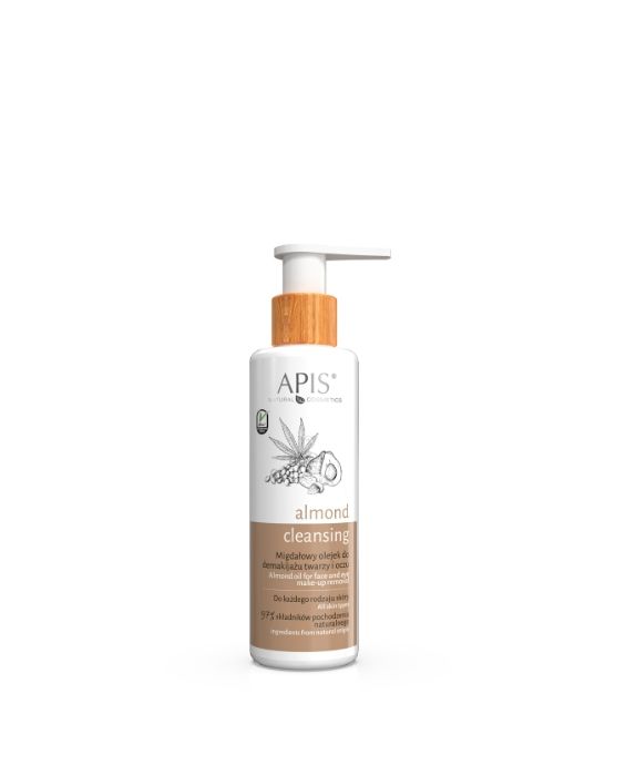 Olio alle mandorle per la pulizia del viso e del trucco degli occhi Almond Cleansing Apis