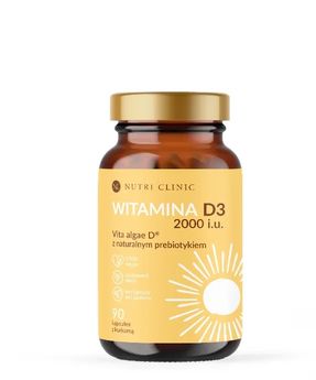 Vitamine D3 naturelle provenant d'algues avec prébiotique naturel et curcuma Nutri Clinic 90 gélules