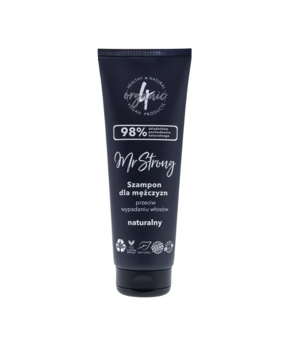 Șampon natural împotriva căderii părului pentru bărbați cu Vitamina E, Mr Strong 4organic