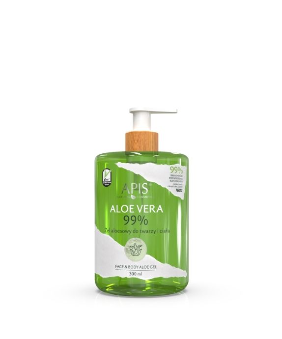 Aloe Vera 99% Natural Aloe Gel for Face and Body Apis