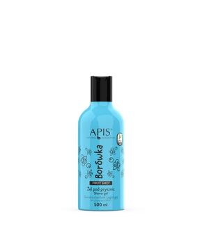 Gel doccia naturale al profumo di mirtillo con acido ialuronico Fruit Shot Apis