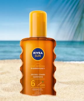 Tanning Oil Spray with SPF 6, Vitamin E, and Carotene Extract Nivea Sun