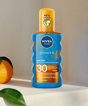 Schutzöl, das eine Bräune LSF 30 Nivea Sun aktiviert