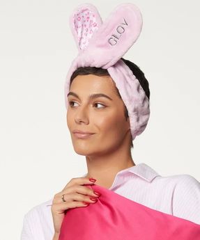 Glov Barbie Bunny Ears Pink Panther make up and care hair band