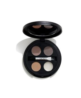 Palette of 3 Eyeshadows and Clear Brow Wax for Long-lasting Effect Gosh 