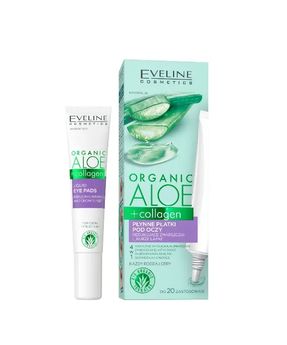 Parches para ojos líquidos con aloe vera y colágeno para reducir las arrugas y las patas de gallo 4 en 1 Eveline