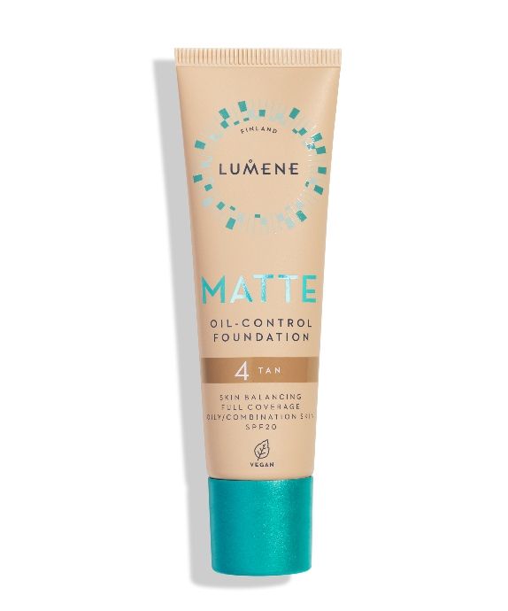 Matte 4 Tan gerai dengiantis matinis makiažo pagrindas su SPF 20 Lumene