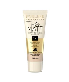 Fond de ten matifiant cu mâzgă de melc filtrată nr 104 beige Satin Matt Eveline