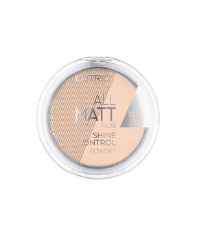 Polvo All Matt Plus Shine Control 025 en Sand Beige Catrice