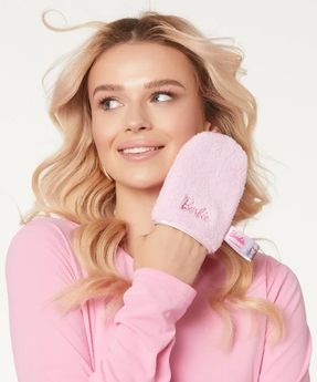 Glov Barbie Water-Only Cleansing Mitt Cosy Rosy face cleansing and make up removing glove