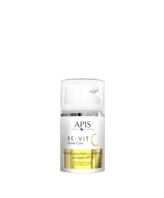 Atgaivinantis dieninis kremas su vitaminu C SPF 15 Re-Vit C Home Care Apis