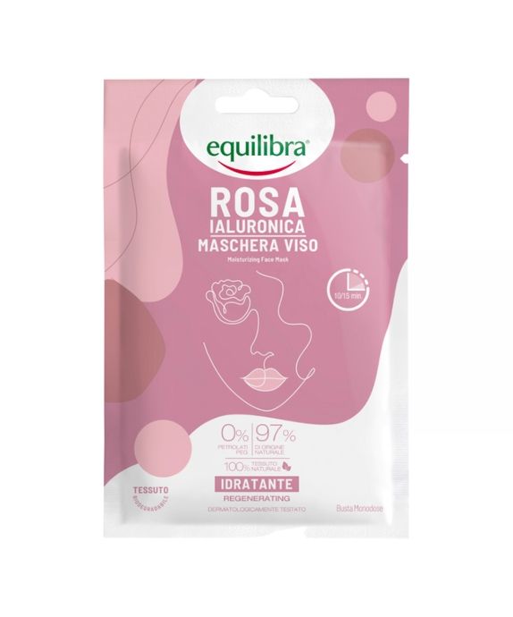 Equilibra Rose revitalising hyaluronic acid face mask rose