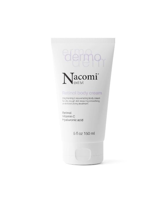 Nacomi Next Level Dermo Aufhellende und verjüngende Körpercreme mit Retinol und Vitamin C