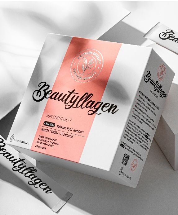 Sachets mit Kollagen, Biotin, Hyaluronsäure und Vitamin C Beautyllagen Pharmaverum