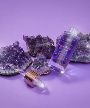 Ser de față cu ametist și bakuchiol - Amethyst shimmer serum Crystallove