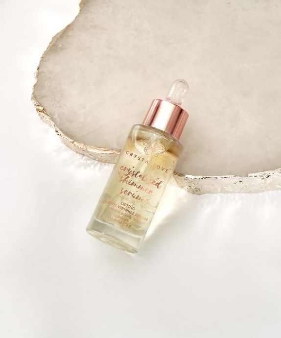 Ser de față cu cristal de munte și Opuntia ficus-indica - Clear quartz shimmer serum Crystallove