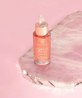 Ser de față cu cuarț roz și bisabolol - Rose quartz shimmer serum Crystallove