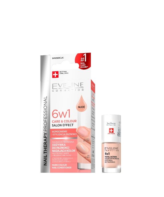 6-in-1 Colour-Enhancing Nail Concentrated Conditioner, Nude Eveline