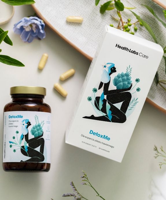 Integratore alimentare che supporta il funzionamento dell'apparato digerente DetoxMe Health Labs Care 90 capsule