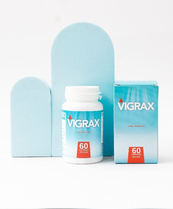 Vigrax erection and potency tablets with natural ingredients, 60 capsules