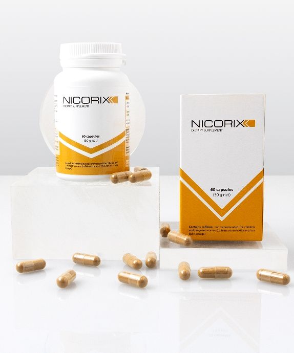 Nicorix comprimate de sprijin pentru renunțarea la fumat fără nicotină 60 capsule