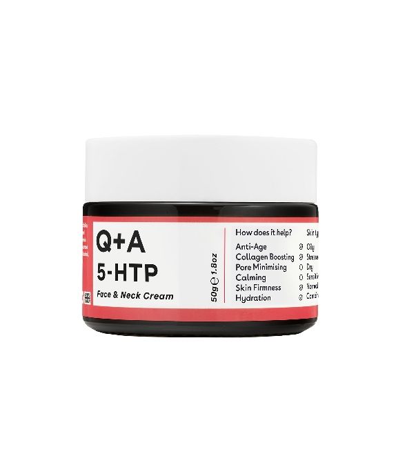 Cremă de față și gât pentru fermitate cu aminoacizi 5-HTP Face & Neck Cream Q+A